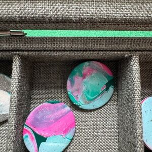 Clay Colorful Abstract Jumbo Studs